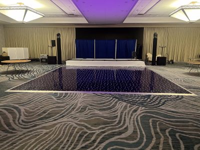 After Black Starlit Dance Floor Installation