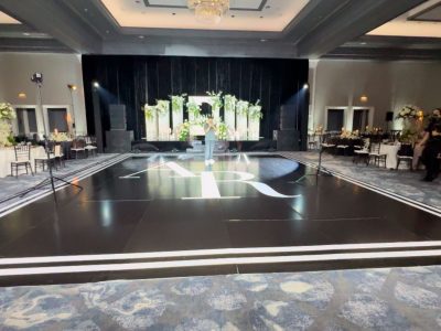 Black Full Print Floor Wrapping