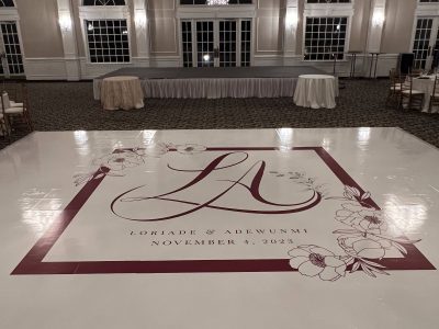 Custom Monogram Dance Floor Wrap