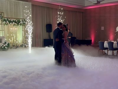 White Starlit Dance Floor for Wedding